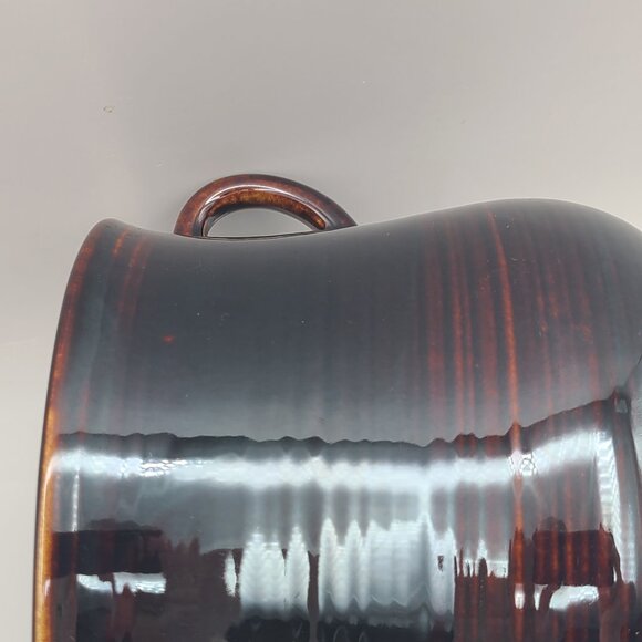 Red Wing Pottery USA Vintage 1960s Dark Brown Bean Pot Two Handle Crock 5.5" H - Picture 5 of 9